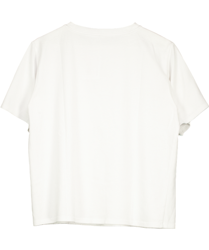 Varley White Pima Cotton Tennis Logo Branded Tee UK S