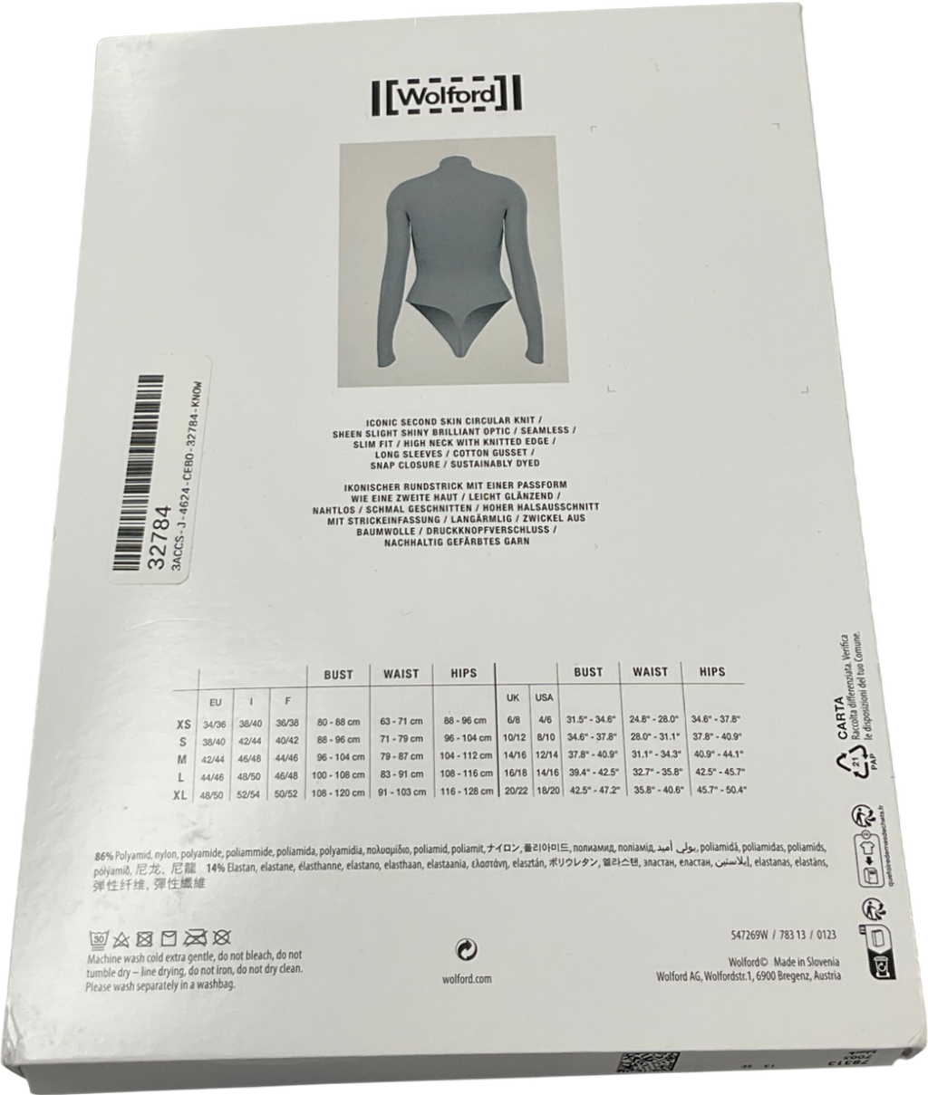Wolford Black Buenos Aires String Bodysuit UK S