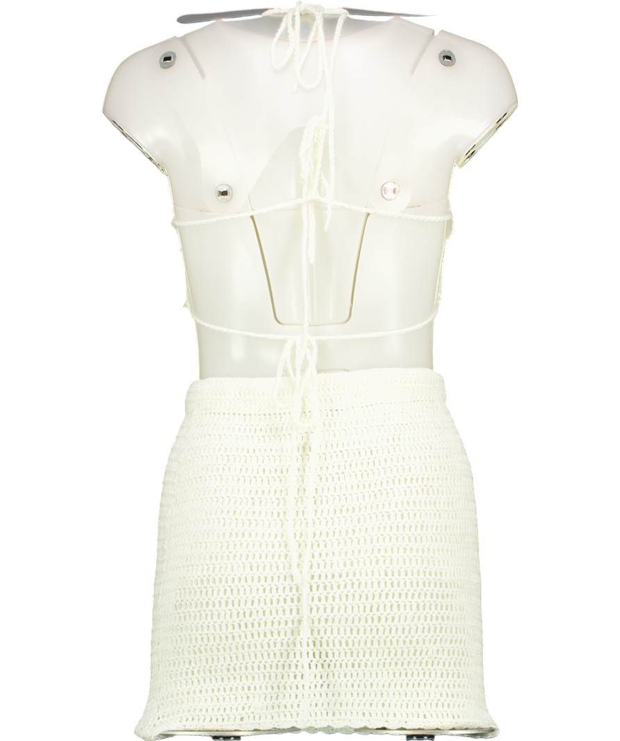 Superdown Cream Crochet Top And Skirt Co-ord UK S