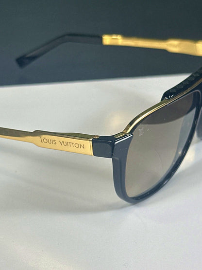 Louis Vuitton Mascot Sunglasses Black / Gold Acetate 140mm