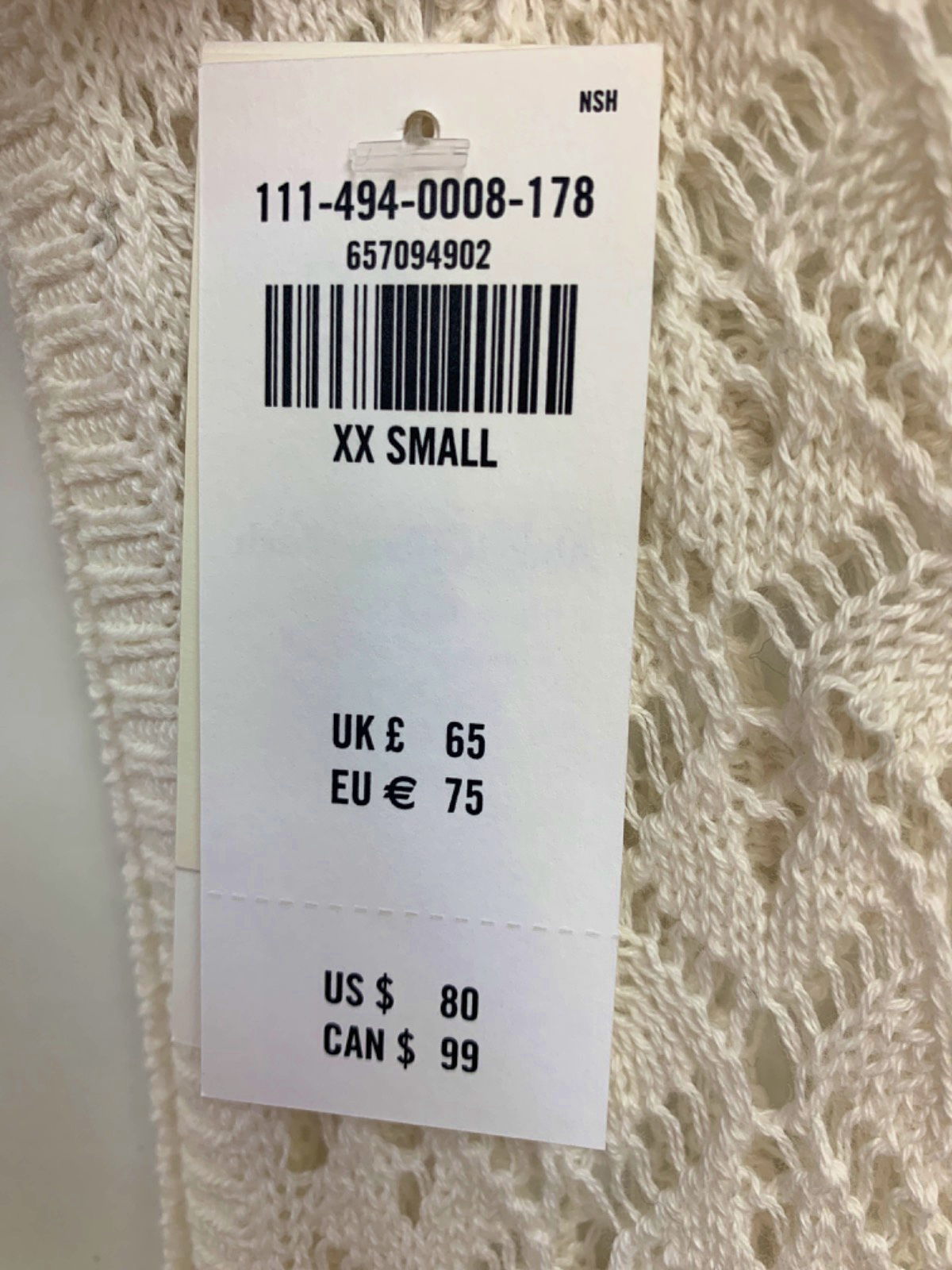 Abercrombie & Fitch White Lace Crochet Sleeveless Top XXS