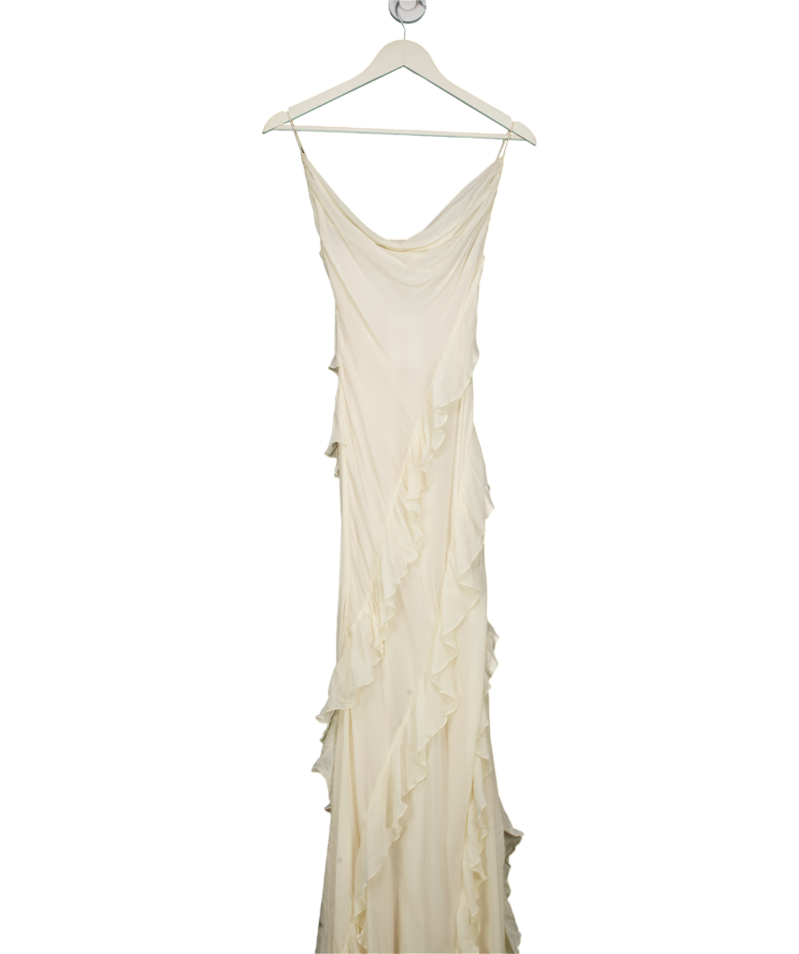 Rat & Boa Cream Florencia Ruffle Maxi Dress UK XS