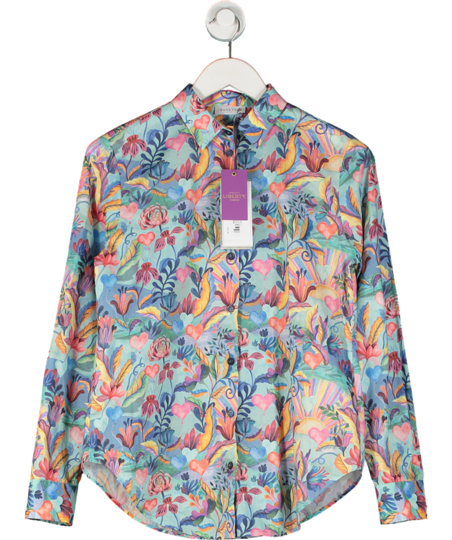 Zanetti 1956 x Liberty of London Multicoloured Liberty Fabric Cotton Shirt UK M