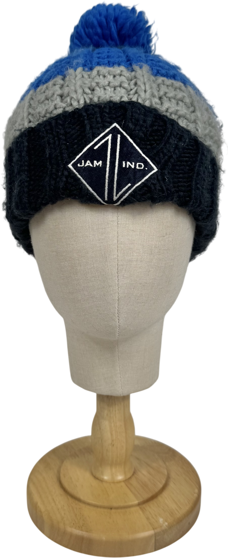 Beechfield Blue Knitted Beanie Hat One Size