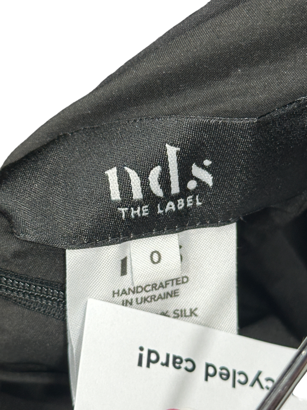 nds The Label Black Ruched Strapless Dress UK 10