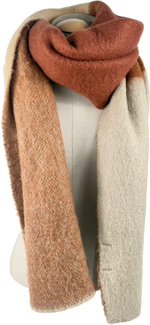 ZARA Brown Chunky Knit Scarf UK M