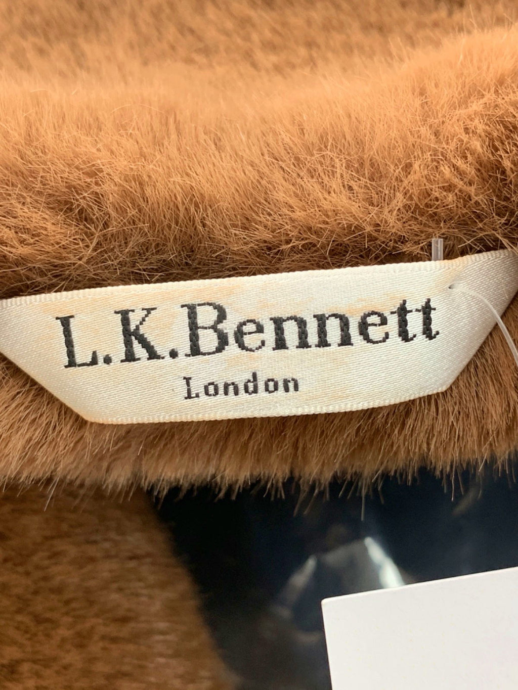 LK Bennett Brown Faux Fur Scarf One Size