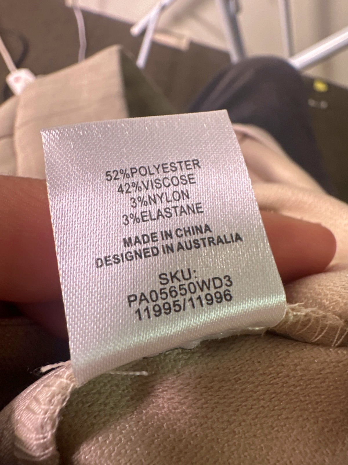 Meshki Natural Natalie Textured Wide Leg Trousers UK S