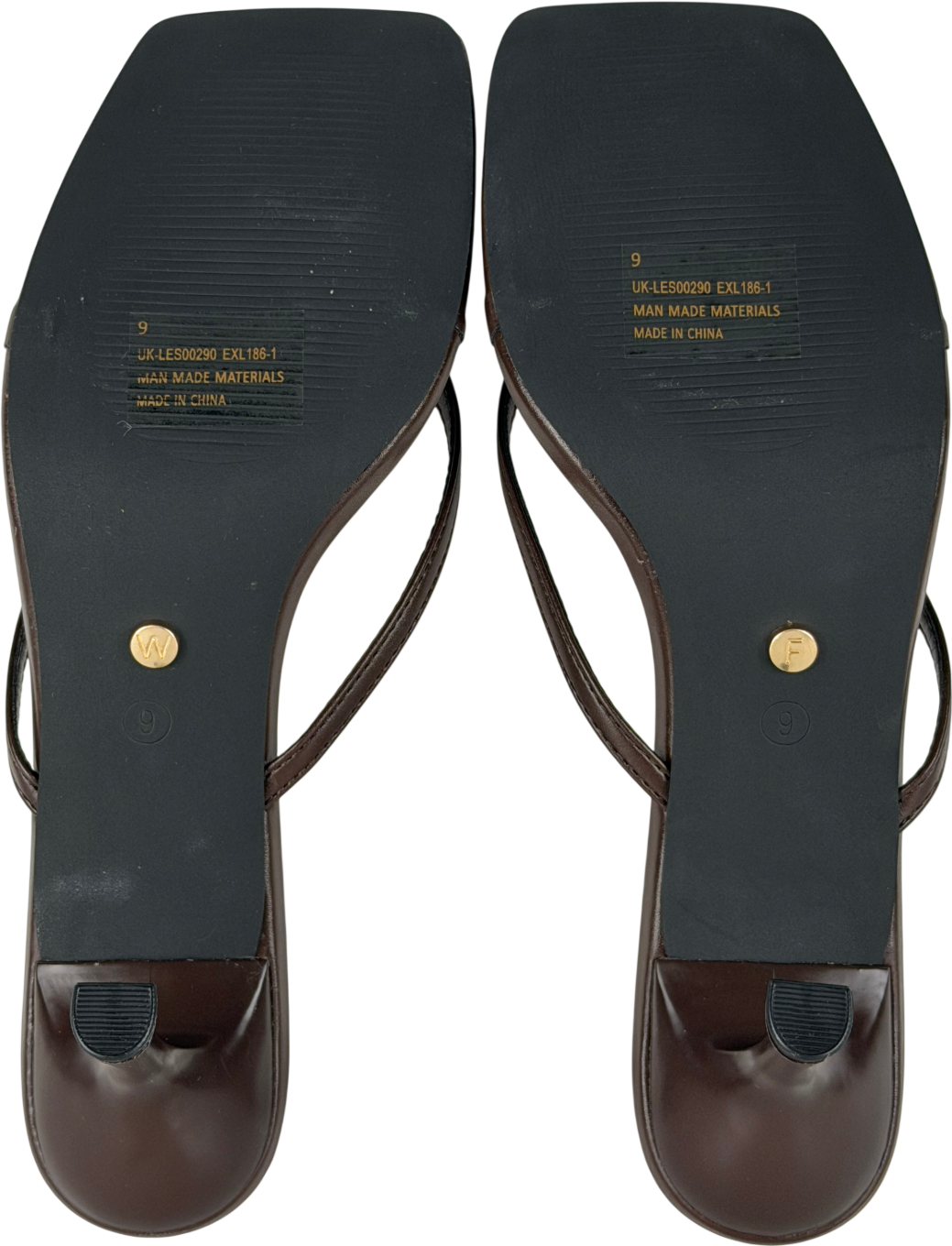 White Fox Brown Mitchell Thong Mules UK 7 EU 40 👠
