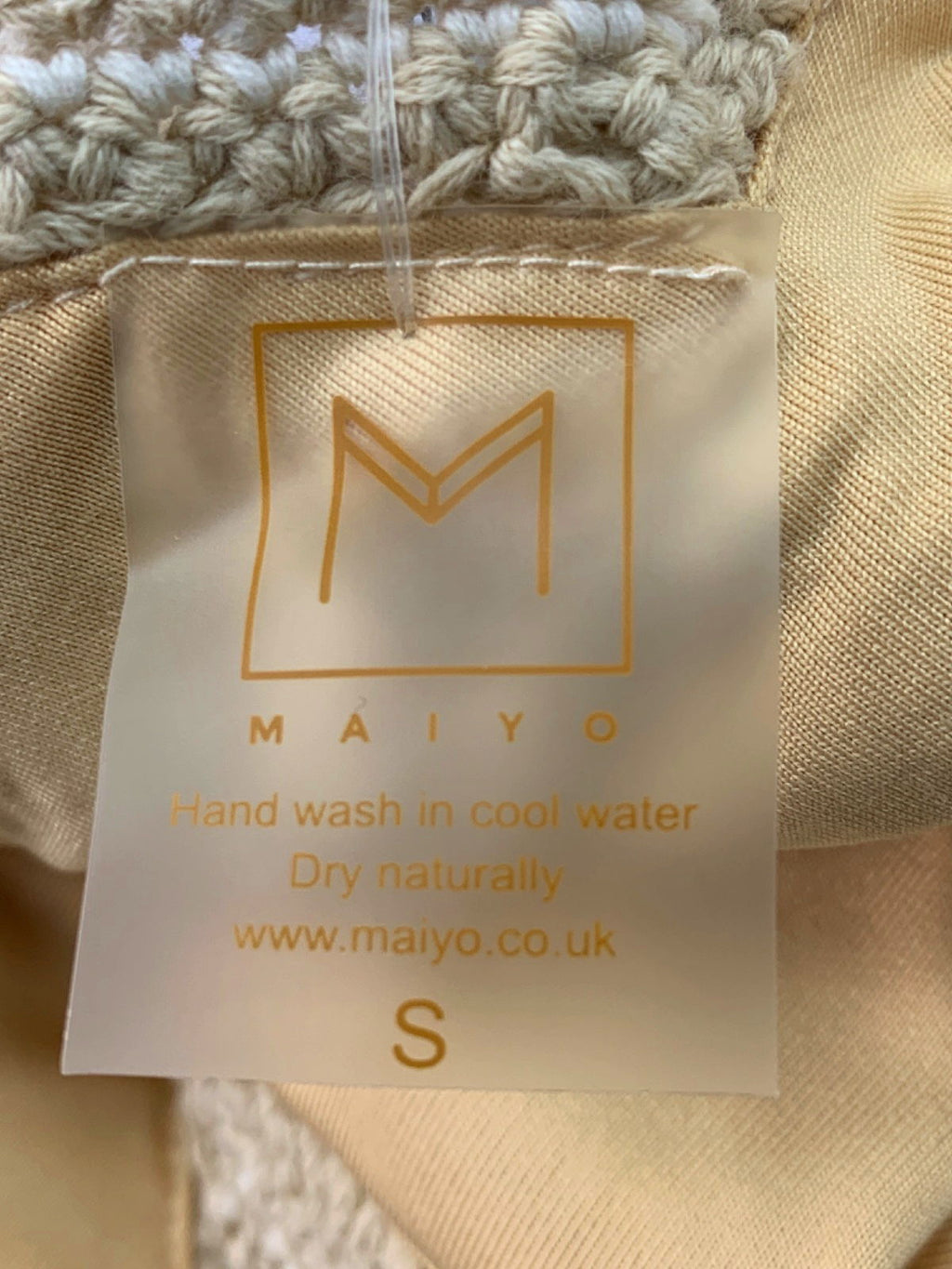 Maiyo Beige Knitted Swimwear UK S