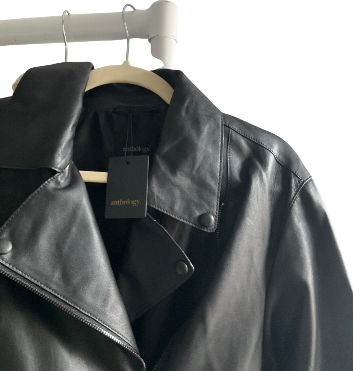 Anthology Black Leather Biker UK 14