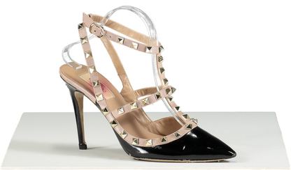 Valentino Garavani Black Rockstud 100 Two-tone Patent Leather Pumps UK 6 EU 39 👠