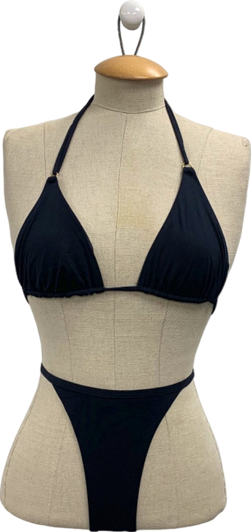 Monday Swimwear Black Bikini Set UK S