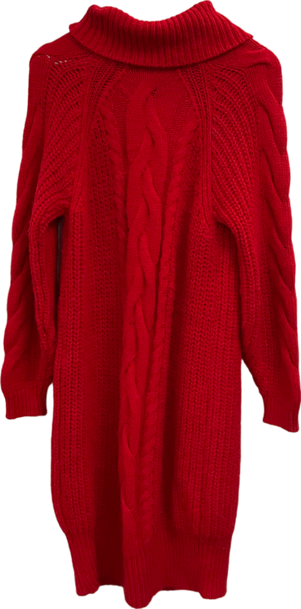River Island Red Jumper Dress UK S