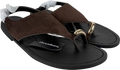 Threadbare T-strap Toe Loop Sandals In Chocolate Brown UK 5 EU 38
