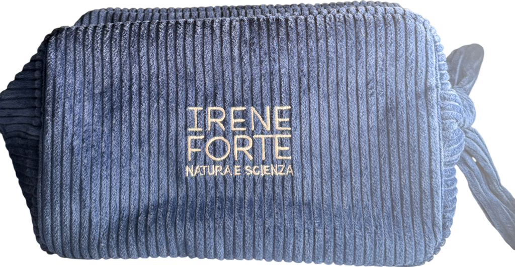 Irene Forte Blue "hi Beautiful" Makeup Bag No Size