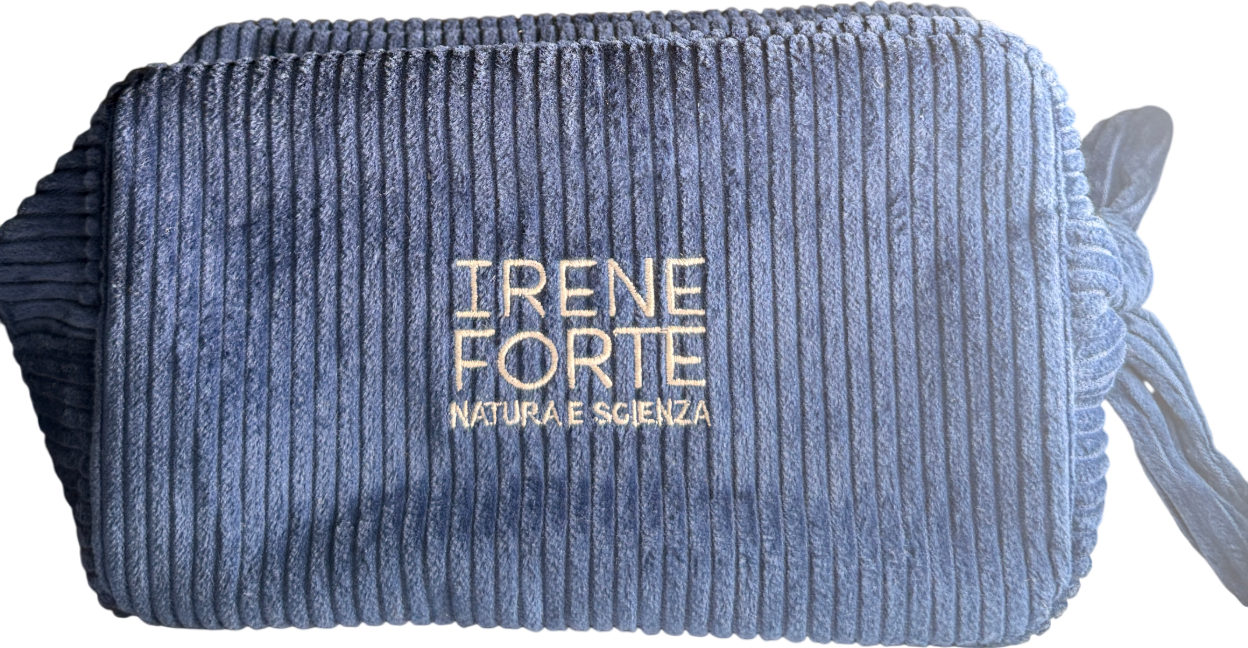 Irene Forte Blue "hi Beautiful" Makeup Bag No Size