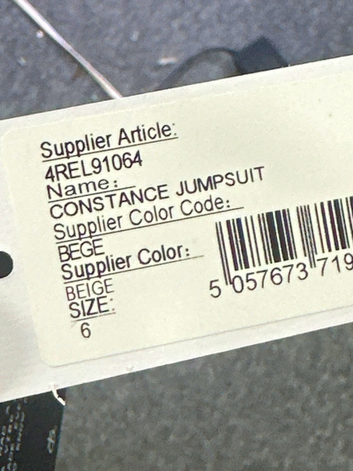 4th + Reckless Beige Constance Jumpsuit UK 6