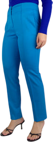 DOROTHEE SCHUMACHER Turquoise Blue Tapered Seam Detail Wool Cigarette Trouser Sz1 UK XS