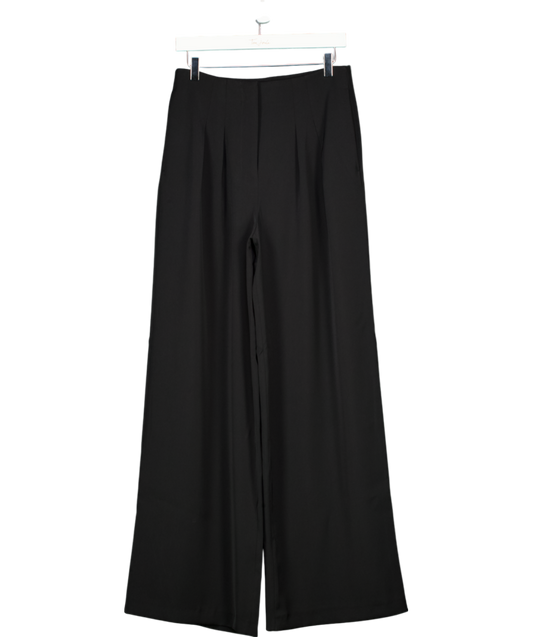 French Connection Black Wide Leg Pleated Trousers UK 10