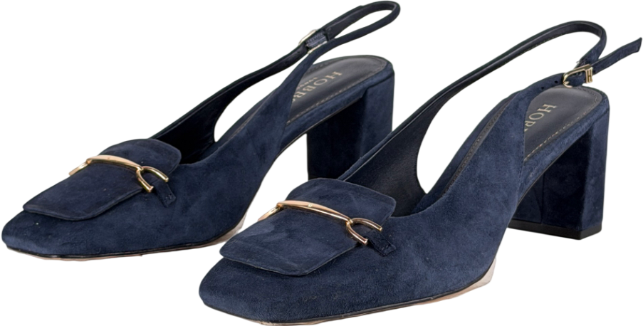 HOBBS Navy Blue Jaida Suede Slingbacks UK 8 EU 41