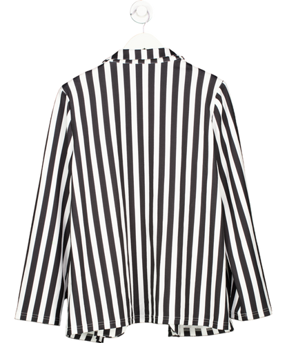 Emery Rose Women's Black And White Striped Long-sleeve Blazer UK L