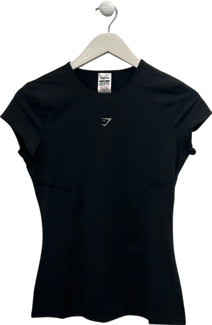 gymshark Black Running T-shirt UK XS