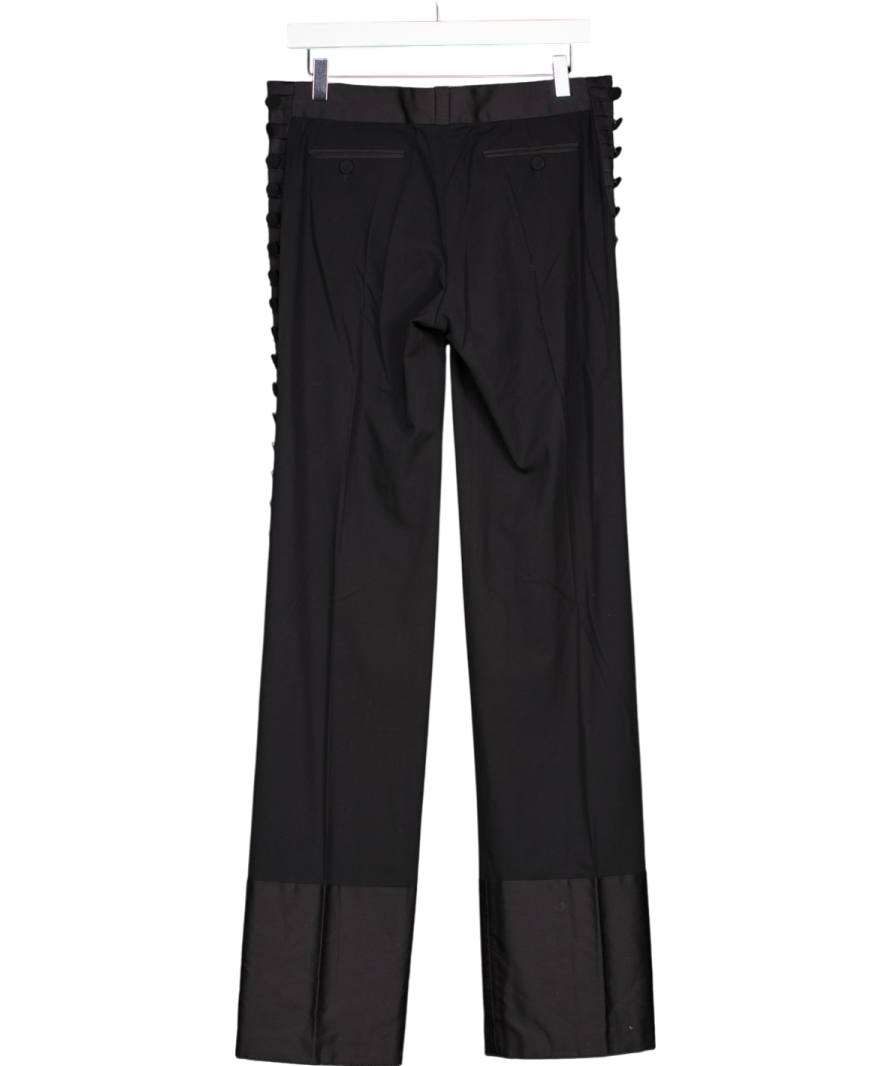 Chloé Black Button Panel Wide Leg Trousers Eu 40 UK 12