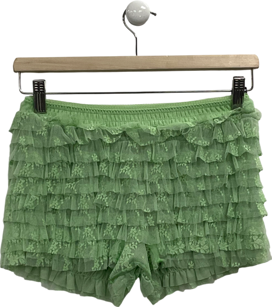 Free People Green Feeling For Lace Shorties UK XS