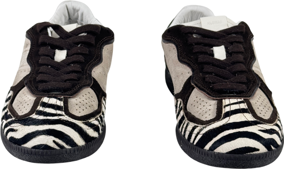 ALOHAS Rife 490 - Soft Brown Leather Zebra Trainers UK 6 EU 39 👠