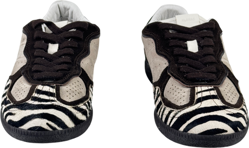 ALOHAS Rife 490 - Soft Brown Leather Zebra Trainers UK 6 EU 39