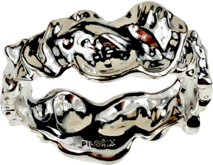 Pilgrim Metallic Pulse Recycled Bangle One Size