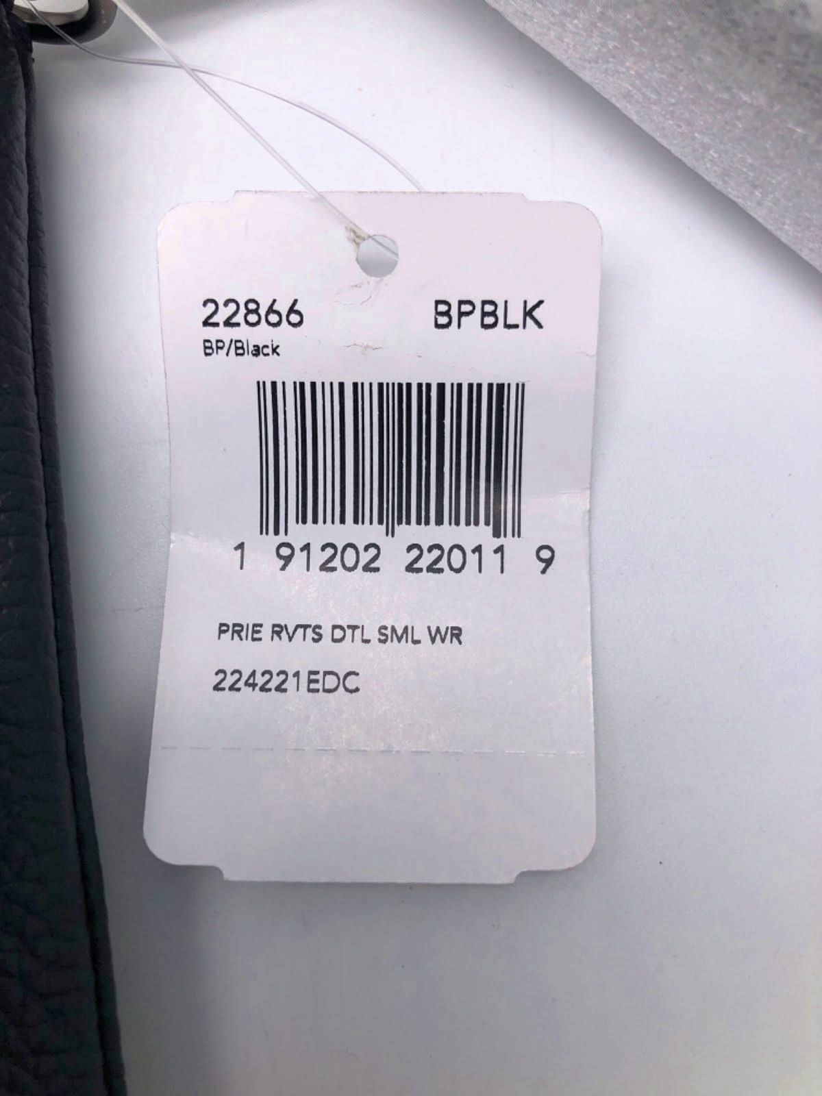 Coach Black Wristlet with Stud Detail One Size