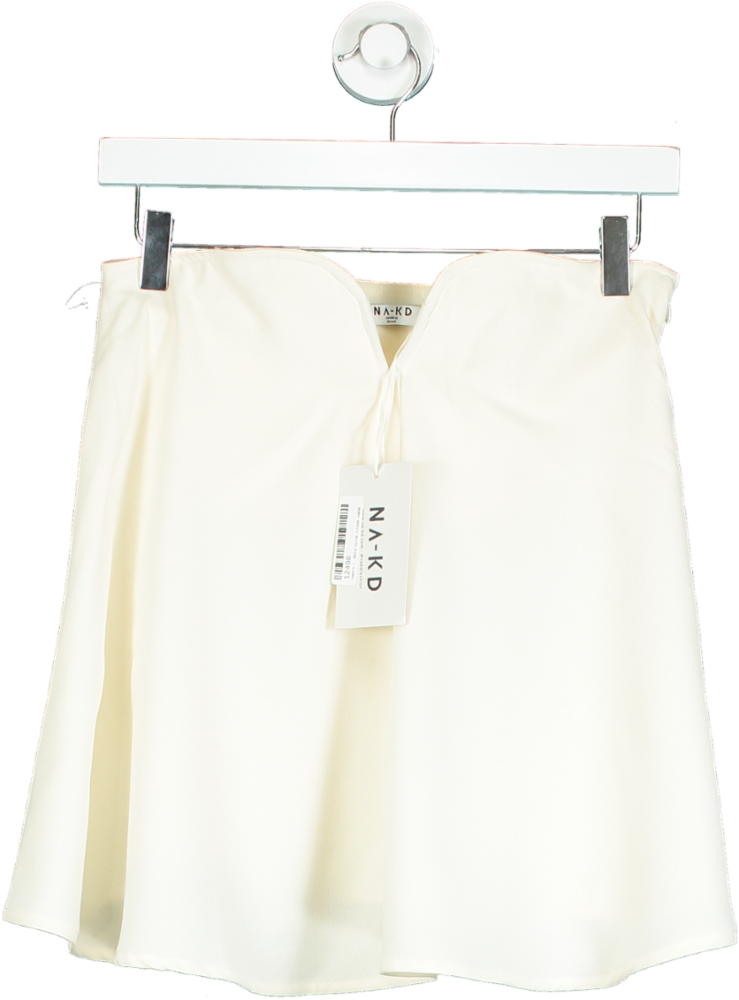 NA-KD Offwhite Bandeau Flowy Top EU 34 UK 8