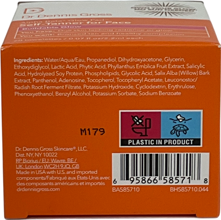 Dr Dennis Gross Alpha Beta Glow Pad Self-tanner For Face X20