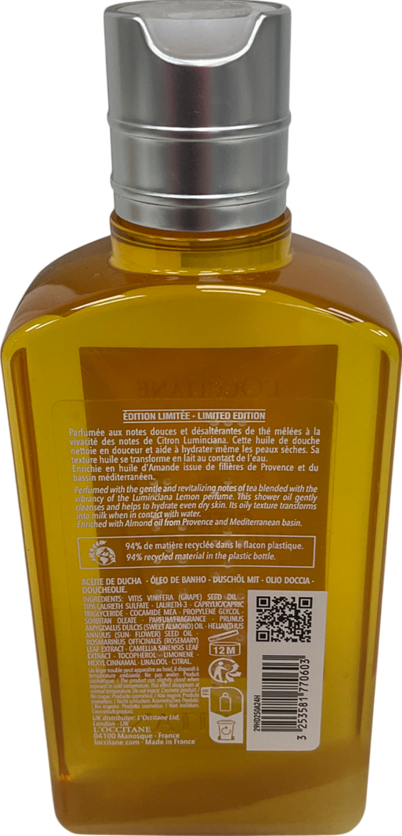 L'Occitane En Provence Citron Luminciana Shower Oil 250 ml