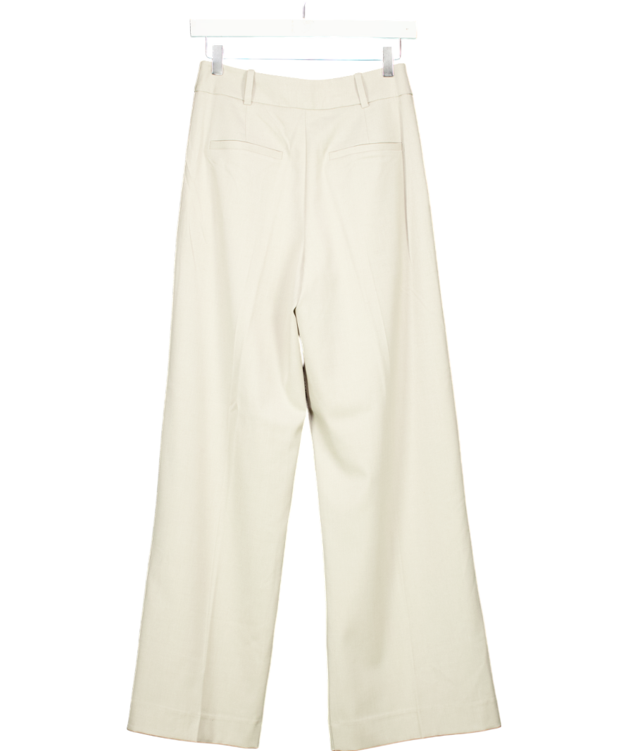 FOREVER NEW Beige Edweena Wide Leg Trousers UK 8