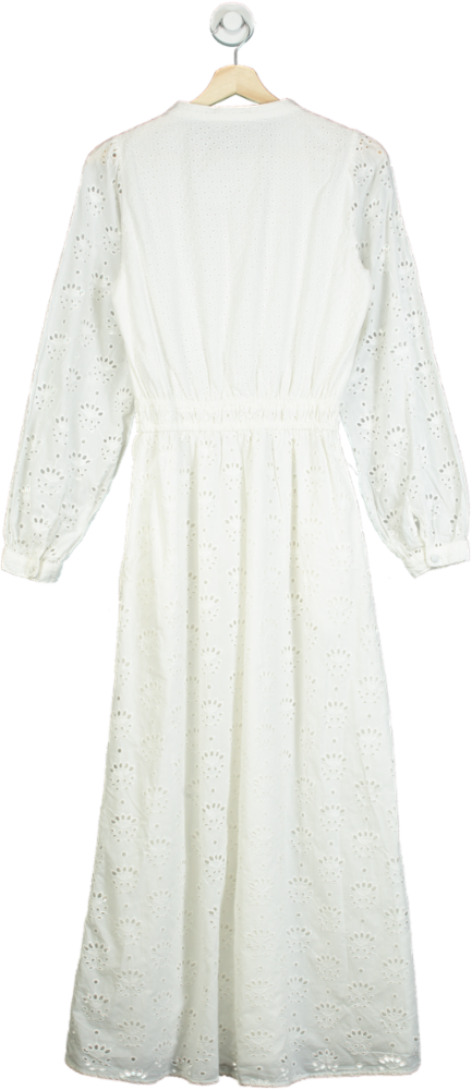 Joules White Long Sleeve Dress UK 8