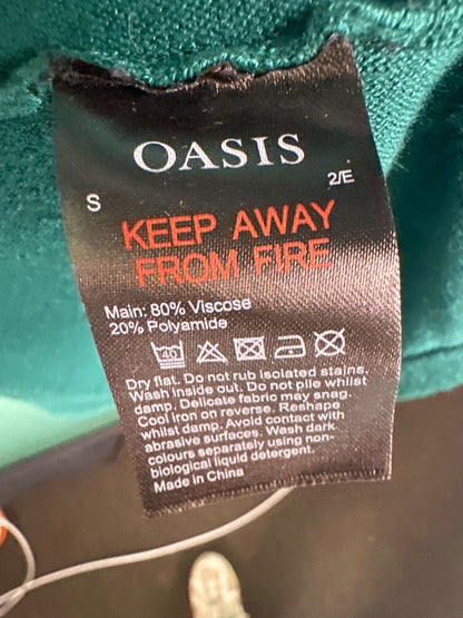 Oasis Green Ruffled Knit Dress UK S
