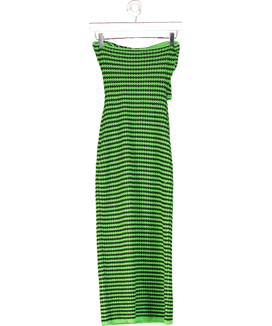Solid & Striped Green Cut Out Striped Dress UK S