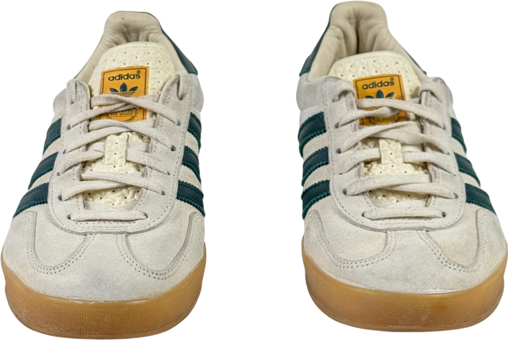 ADIDAS Gazelle Indoor Cream Trainers - White  /collegiate Green UK 6 EU 39 👠