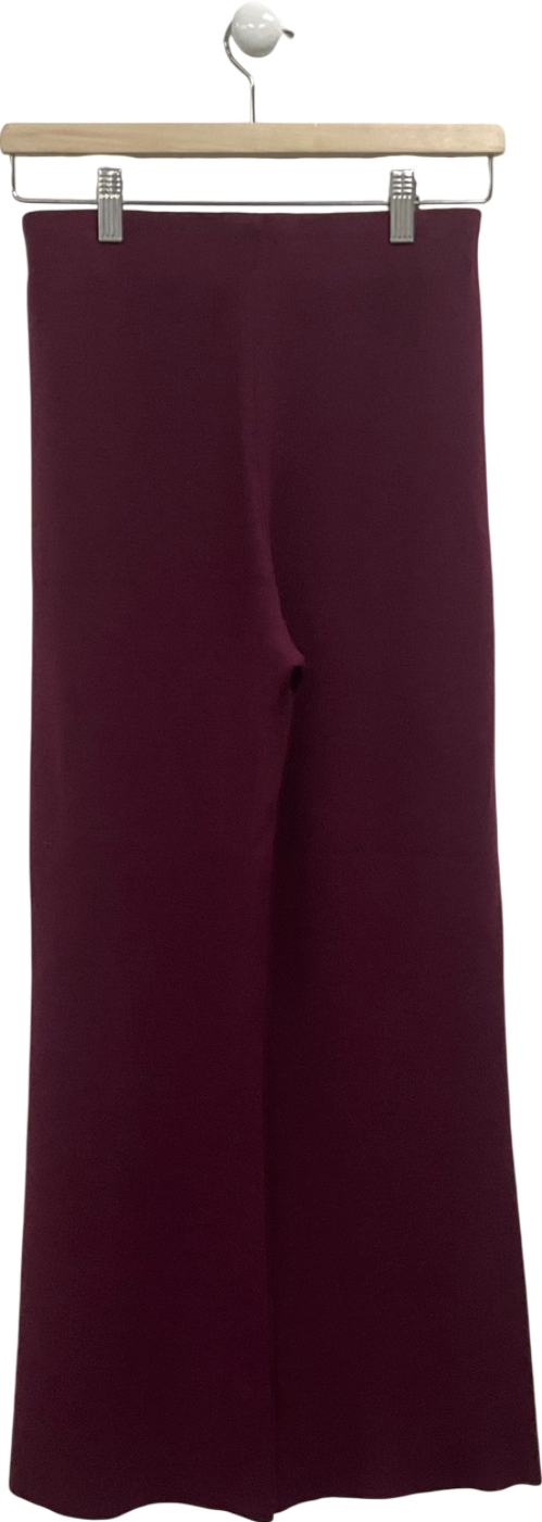 cos Purple Milano-knit Trousers UK XS