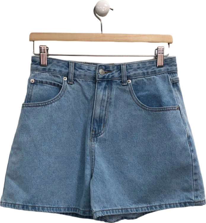 White Fox Blue Denim Shorts UK M