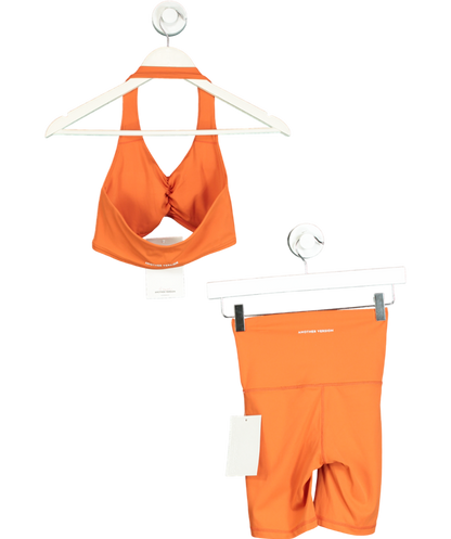 Another Version Orange Second Skin Ruched Set UK S