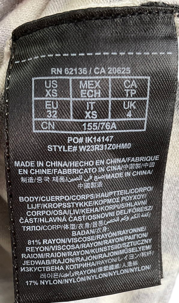 Guess Brown Leopard Print Mini Dress With Black Lace Detailing UK XS