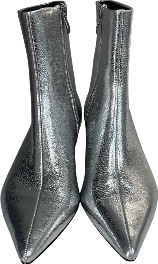 Mint Velvet Metallic Crackle Ankle Boots UK 7 EU 40 👠