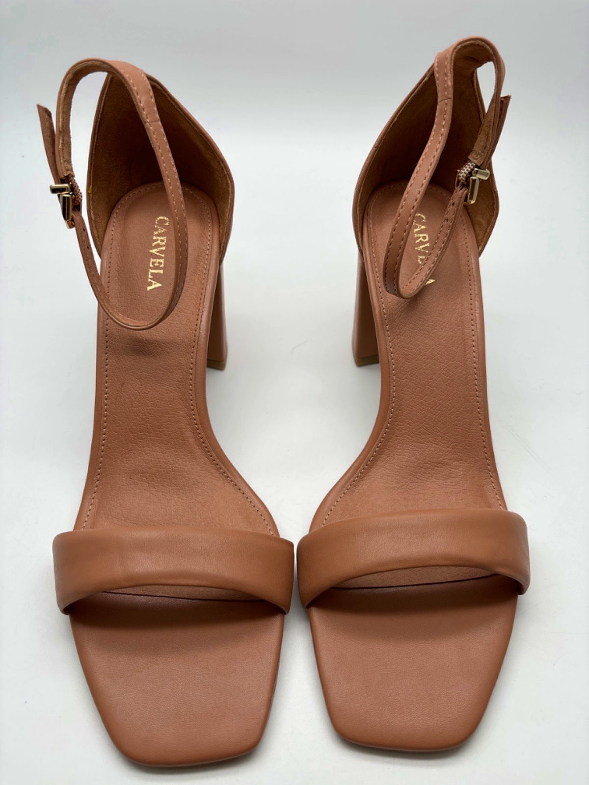 Carvela Tan Leather Strap Heeled Sandals UK 8