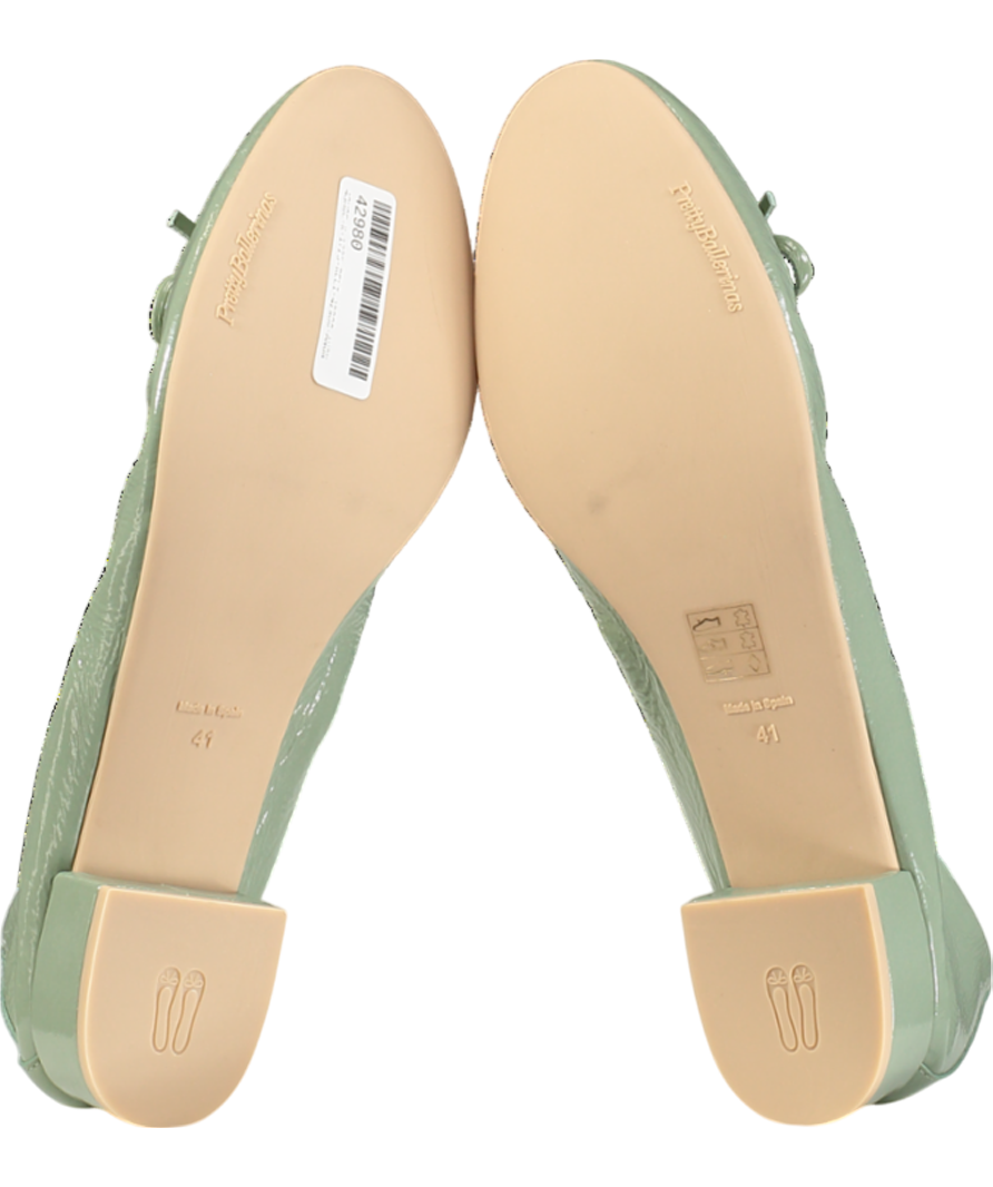 Pretty Ballerinas Green Gretschen Ballerina Pumps UK 8 EU 41 👠