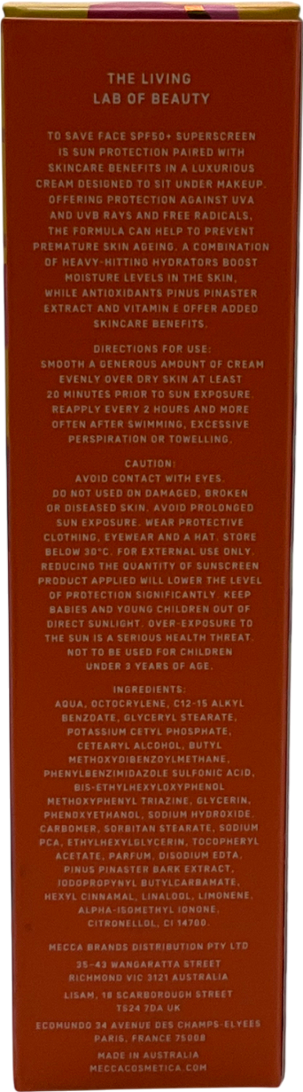 mecca cosmetica Limited Edition Holiday To Save Face Spf50+ Superscreen 75g