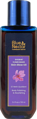 BLUE NECTAR Ayurveda Kumkumadi Oil For Skin Glow With Almond Oil | Natural Ayurvedic Face & Body Moisturizer For Dry Skin 100ml